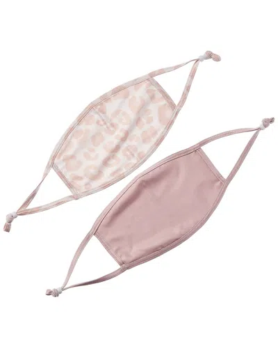 Fallon & Royce Pack Of 2 Cloth Face Masks In Pink