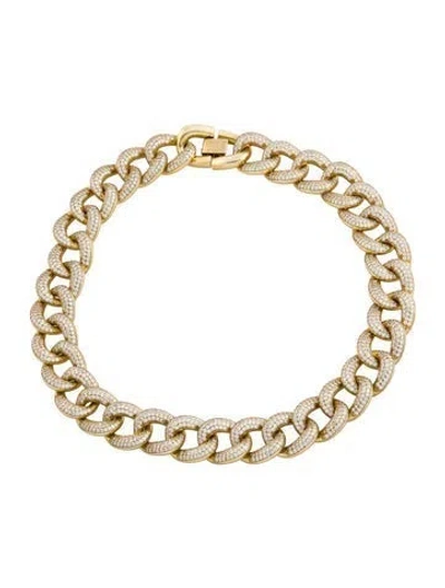 Pre-owned Fallon Crystal Pave Collar Necklace, 16" In Multi