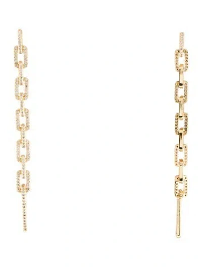Pre-owned Fallon Cubic Zirconia Drop Earrings In Multi