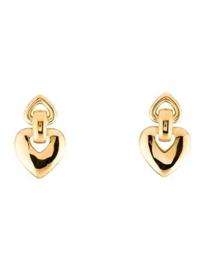 Pre-owned Fallon Double Heart Drop Earrings In Multi