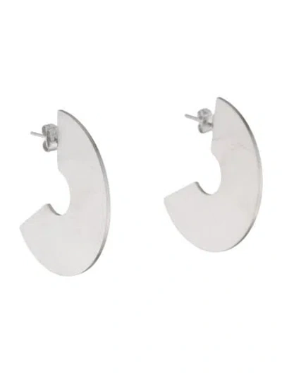 Pre-owned Fallon Flat Hoop Earrings In Multi