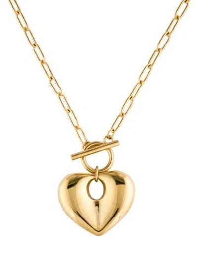 Pre-owned Fallon Heart Pendant Necklace, 20.5" In Multi