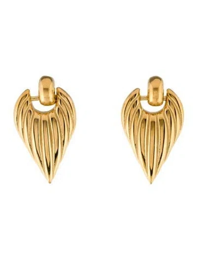 Pre-owned Fallon Ribbed Spearhead Drop Earrings In Multi