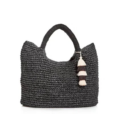 Fallon & Royce Women's Porter Medium Straw Tote Bag In Black