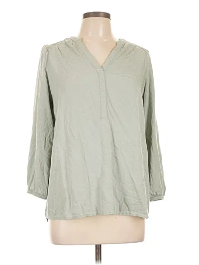 Pre-owned Falls Creek 3/4 Sleeve Blouse In Green