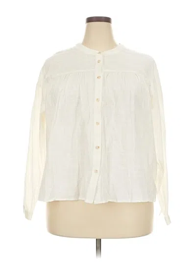 Pre-owned Falls Creek 3/4 Sleeve Blouse In White
