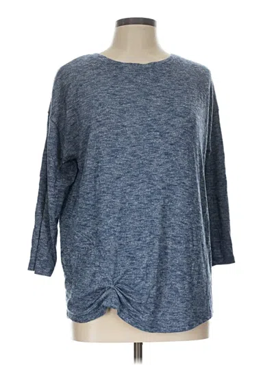 Pre-owned Falls Creek 3/4 Sleeve Top Blue Boatneck Tops