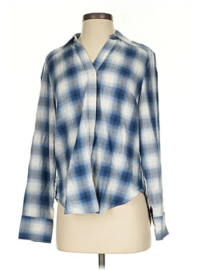 Pre-owned Falls Creek Long Sleeve Blouse In Blue