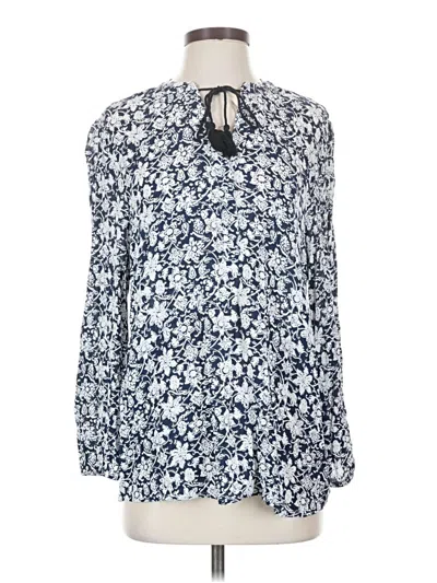 Pre-owned Falls Creek Long Sleeve Blouse In Blue