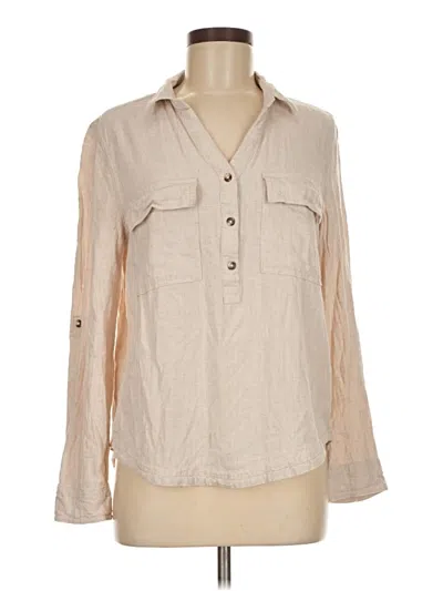 Pre-owned Falls Creek Long Sleeve Blouse In Brown
