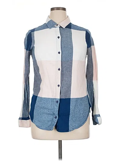 Pre-owned Falls Creek Long Sleeve Button Down Shirt In Blue