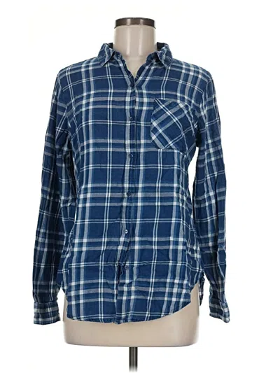 Pre-owned Falls Creek Long Sleeve Button Down Shirt In Blue