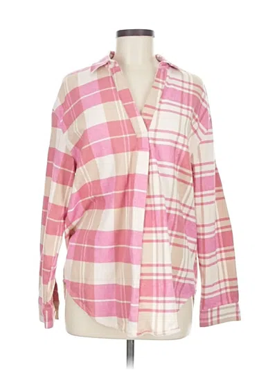Pre-owned Falls Creek Long Sleeve Button Down Shirt In Pink