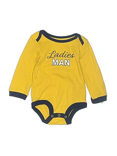 Pre-owned Falls Creek Babies' Long Sleeve Onesie In Yellow
