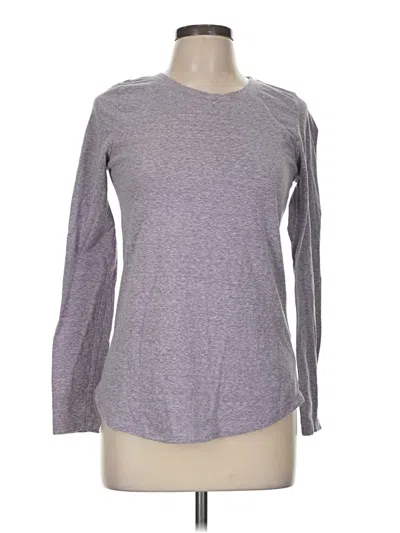 Pre-owned Falls Creek Long Sleeve Top Gray Crew Neck Tops