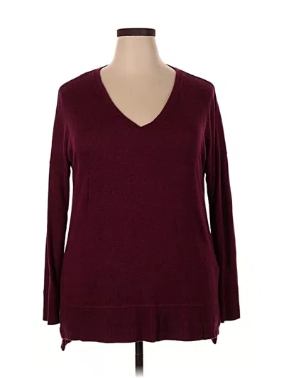 Pre-owned Falls Creek Pullover Sweater In Burgundy