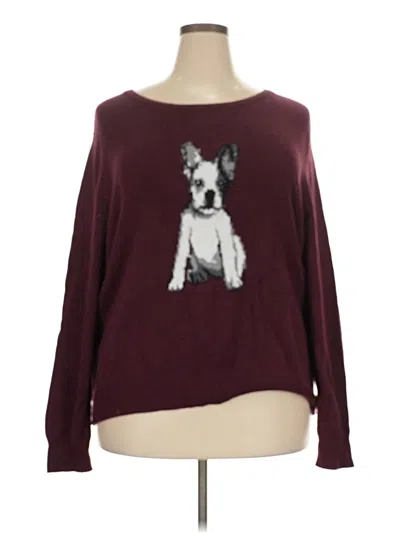 Pre-owned Falls Creek Pullover Sweater In Burgundy