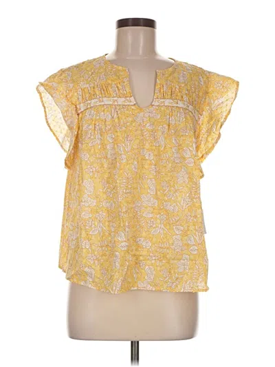 Falls Creek Short Sleeve Blouse In Yellow