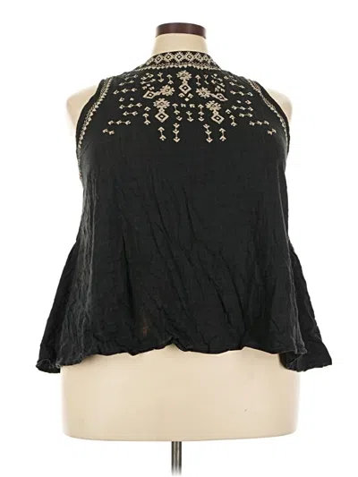 Pre-owned Falls Creek Sleeveless Blouse In Black