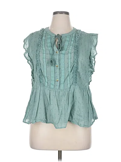 Pre-owned Falls Creek Sleeveless Blouse In Blue