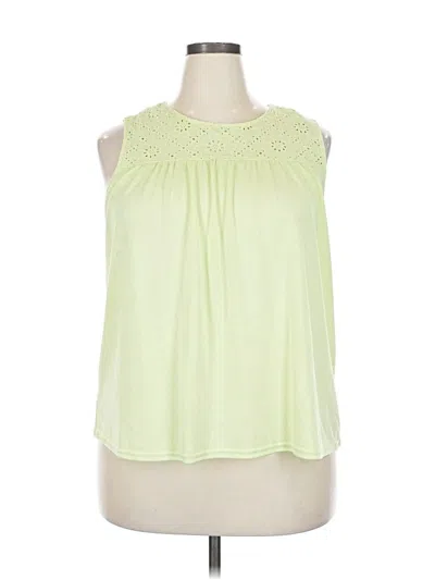 Pre-owned Falls Creek Sleeveless Blouse In Green
