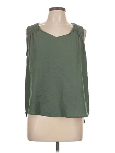 Pre-owned Falls Creek Sleeveless Blouse In Green