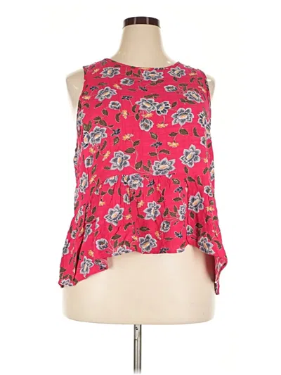 Pre-owned Falls Creek Sleeveless Blouse In Red