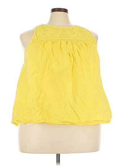Pre-owned Falls Creek Sleeveless Blouse In Yellow