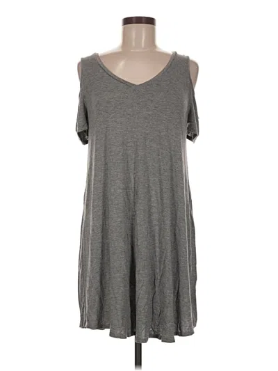 Pre-owned Falls Creek Sleeveless Top Gray Cold Shoulder Neckline Tops