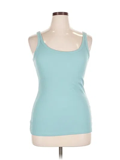 Pre-owned Falls Creek Tank Top Teal Halter Neckline Tops In Blue