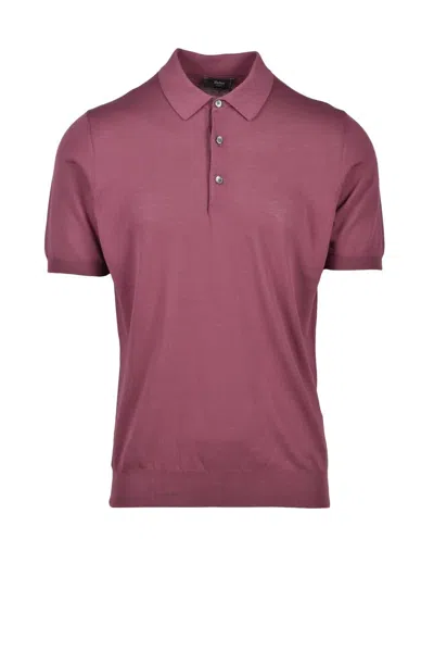 Fama Old Rose Traditional Cotton Polo Shirt In White