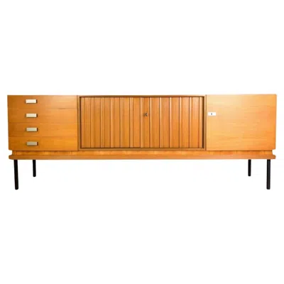 Pre-owned Fama Original Midcentury Sideboard Famöla Möbel  Nussbaum In Brown