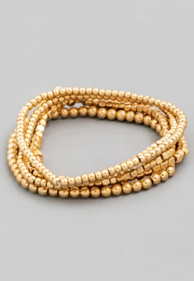 Fame Accessories Nugget Bracelet In Gold