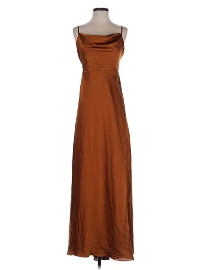Pre-owned Fame And Partners Casual Dress In Brown