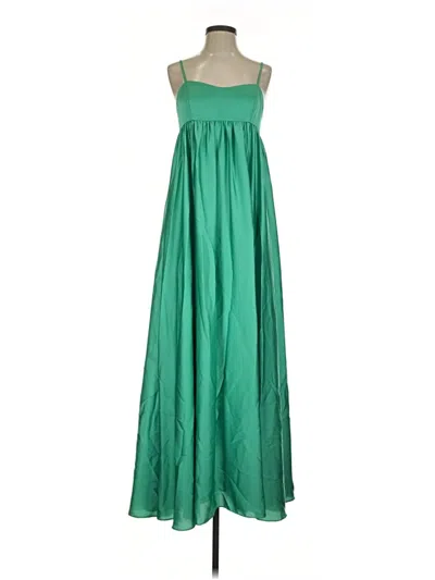 Pre-owned Fame And Partners Casual Dress In Green
