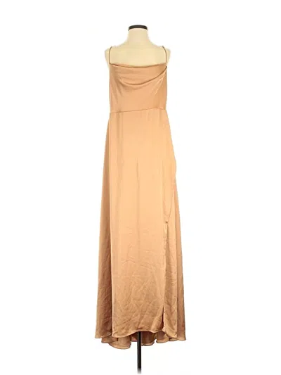 Pre-owned Fame And Partners Casual Dress In Tan