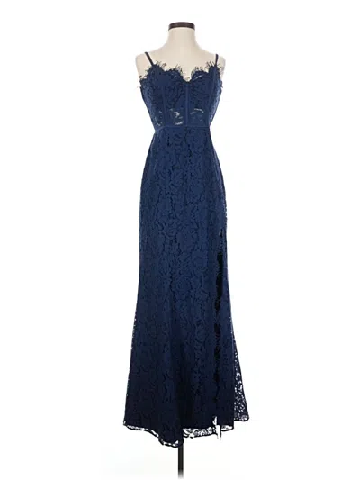 Pre-owned Fame And Partners Cocktail Dress In Blue