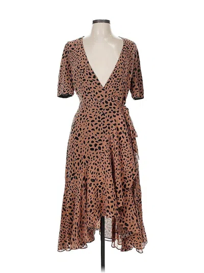 Pre-owned Fame And Partners Cocktail Dress In Brown