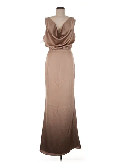 Pre-owned Fame And Partners Cocktail Dress In Brown