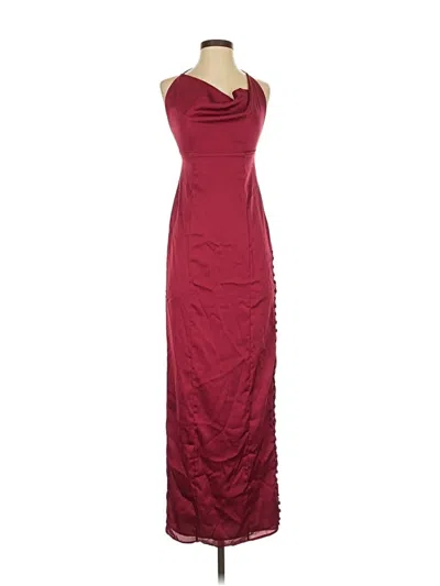 Pre-owned Fame And Partners Cocktail Dress In Burgundy