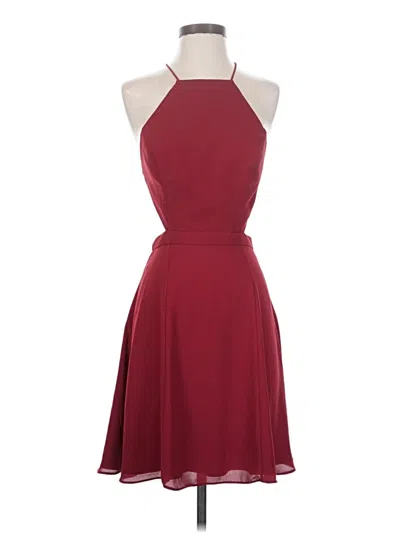 Pre-owned Fame And Partners Cocktail Dress In Burgundy