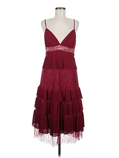 Pre-owned Fame And Partners Cocktail Dress In Burgundy