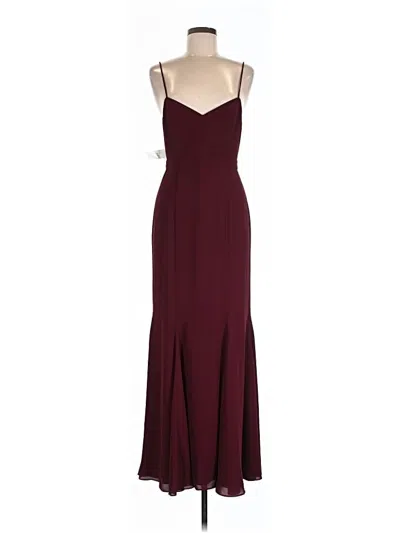 Pre-owned Fame And Partners Cocktail Dress In Burgundy