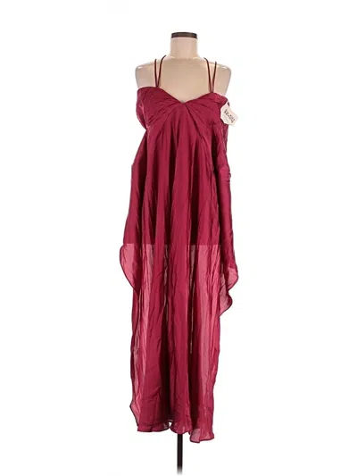 Pre-owned Fame And Partners Cocktail Dress In Burgundy