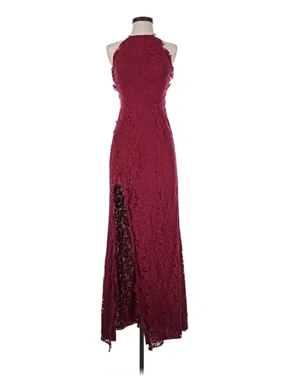 Pre-owned Fame And Partners Cocktail Dress In Burgundy