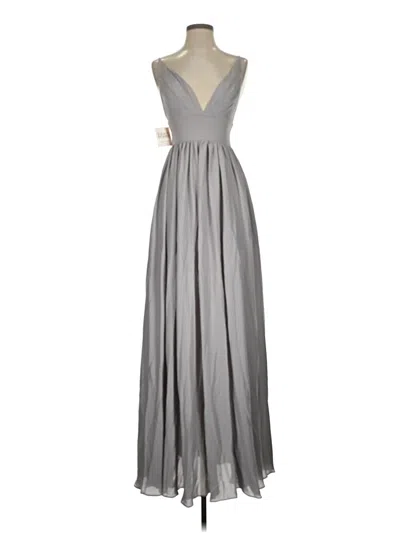 Pre-owned Fame And Partners Cocktail Dress In Gray