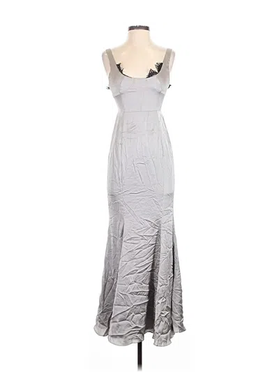 Pre-owned Fame And Partners Cocktail Dress In Silver