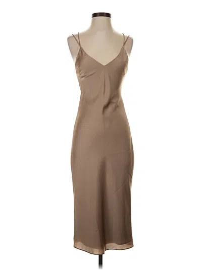 Pre-owned Fame And Partners Cocktail Dress In Tan
