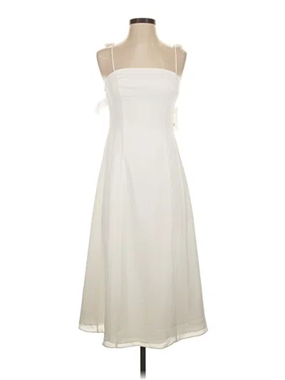 Pre-owned Fame And Partners Cocktail Dress In White