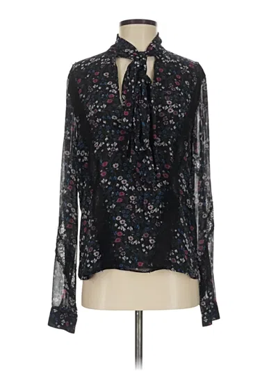 Pre-owned Fame And Partners Long Sleeve Blouse In Black